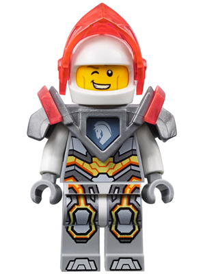 LEGO Minifigure-Lance - Trans Neon-Orange Visor-Nexo Knights-NEX076-Creative Brick Builders